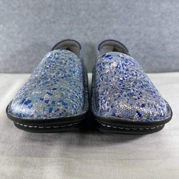 Alegria Women’s sz 36 Debra Quarry DEB-7813 Geometric Blue Nursing Shoe Clog - Picture 4 of 10